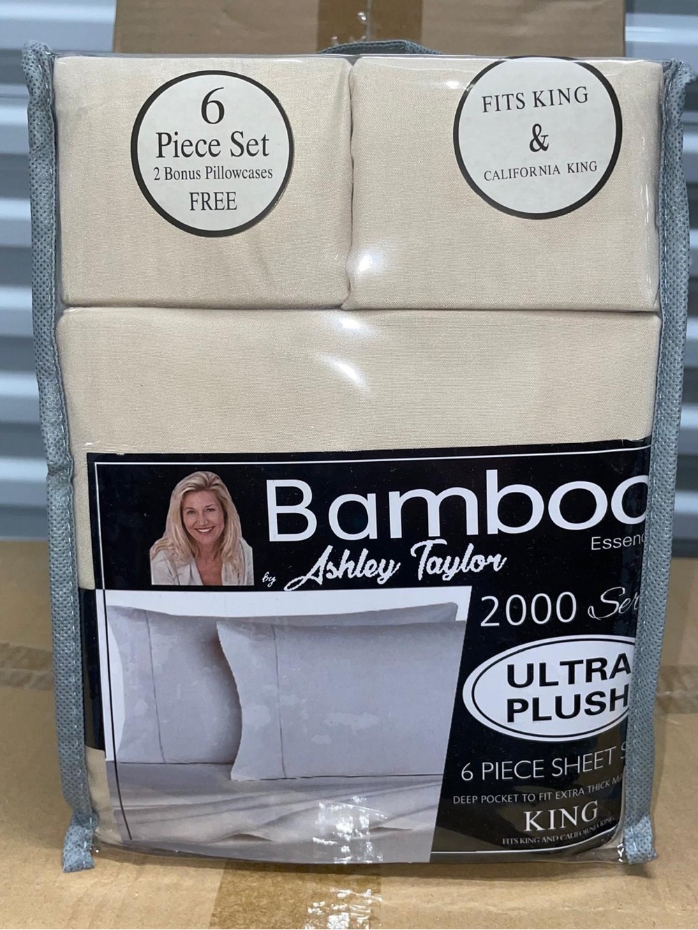 Ashley Taylor Bamboo Ultra Plush 6-Piece Sheet Set - Cream